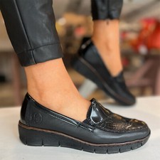 Rieker Womens Black Patent