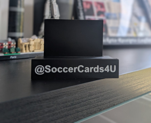 Custom card stand 3d printed - card,