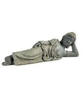 Large Stone Effect Laying Down Buddha Garden Ornament Decoration