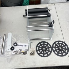 Manual Bottle Labeling Machine, Bottle Label Applicator for Round Bottles (White