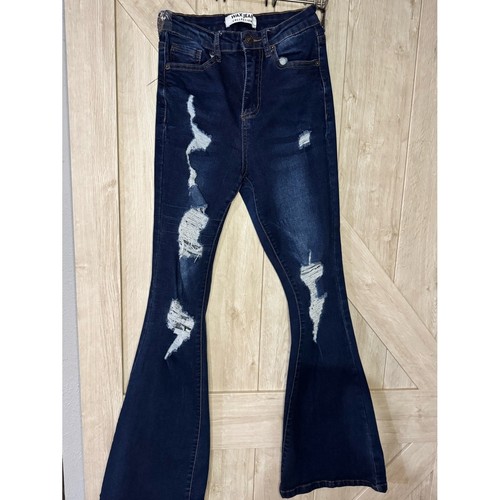 Wax jean distressed bell - wax,