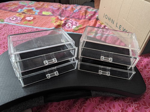 Clear makeup organiser - clear, box