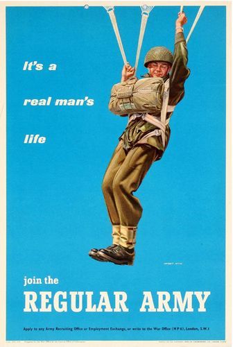 Vintage british army parachute - army,