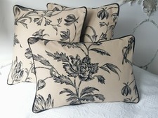 One Laura  Ashley lloyd  Charcoal biscuit  Fabric Cushion Cover 12" x 18"
