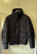 Black Coat Zara Men Medium Padded