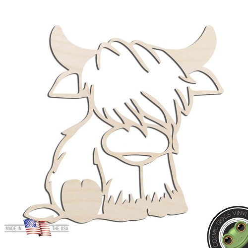 Baby highland cow - cow, outline