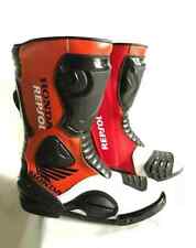 Honda Repsol Shoes Leather Riding Motorcycle Boots Motorbike Racing Bikers