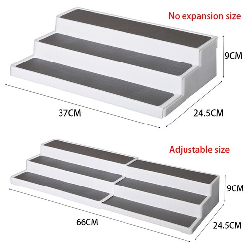 Extendable shelf tier step - extendable,