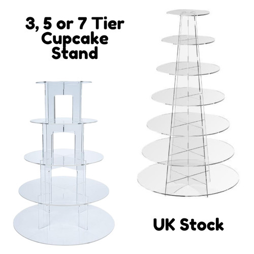 Clear acrylic round cupcake - clear,