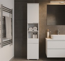 Bathroom Storage Cabinet Drawer Tall Unit Floor Narrow Tallboy White Gloss Spice