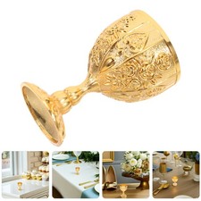  2 Pcs Shiny Decorative Goblet Vintage Party Gold Wedding Goblets
