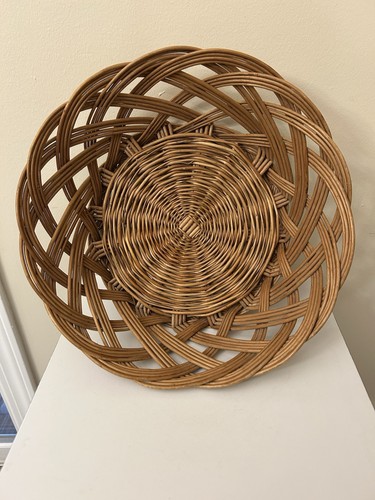 Vtg large round basket - vtg,