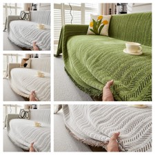 Thick Extra Large Soft Chenille Throws Sofas Settee Bedspread Bed Cover Blanket