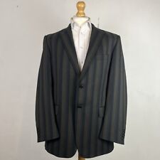 Van Kollem Boating Blazer Jacket Men's 42R Black Green Striped 80s Regatta