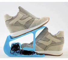 GEOX Respira NYDAME Wedge Trainers Suede & Leather Grey Beige UK Size 5 