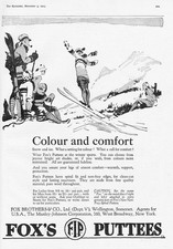 FOX'S PUTTEES Colour and Comfort Theme - Antique Print 1924