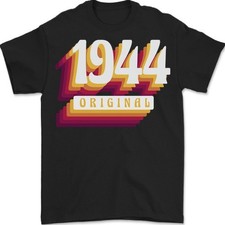 Retro 81st Birthday Original 1944 Mens T-Shirt 100% Cotton