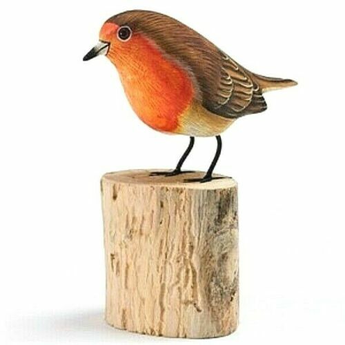 Robin hand carved painted - robin,