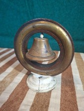 Vintage Brass Ships Wheel Bell