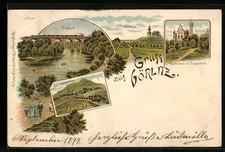 Lithograph Görlitz, viaduct