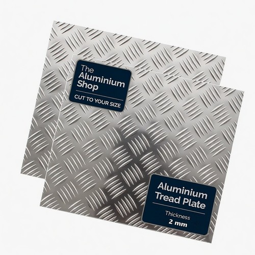 Aluminium chequer tread kick - aluminium,