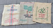 10 HESSIAN / JUTE  COFFEE SACKS - Assorted Countries - FREEPOST