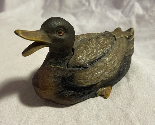 Antique cold painted duck - antique,
