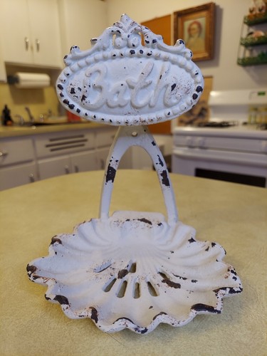 Antique cast iron soap dish - iron,