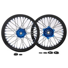 17"x3.5/4.25 Supermoto Spoked Wheel Set For Yamaha WR 250 F 15-19 WR 450 F 12-18