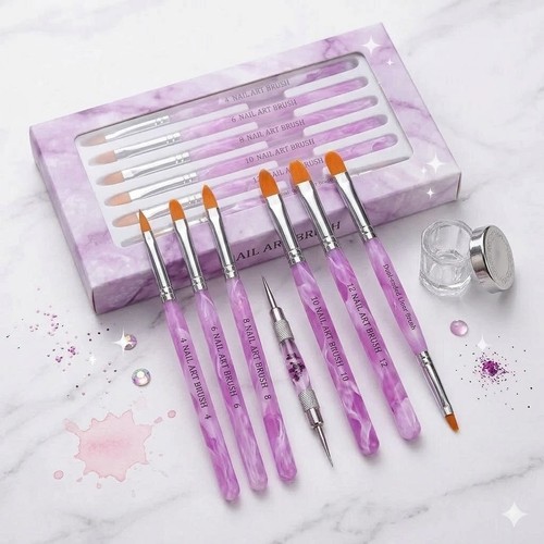 7pcs nail brush set - brush, acrylic