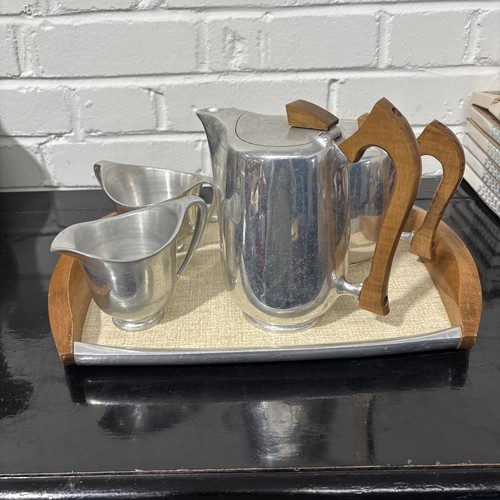 Vintage picquot ware tea set - set, +