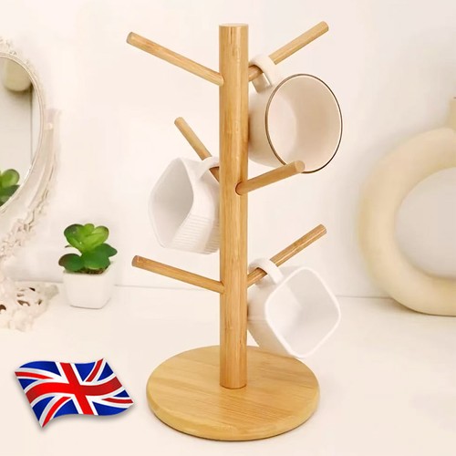 Durable wooden mug holder tree - durable,