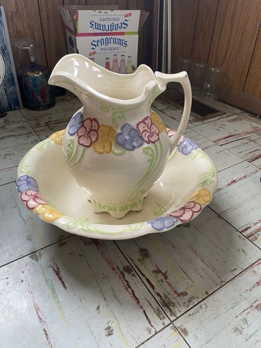 Vintage large hand painted - large,