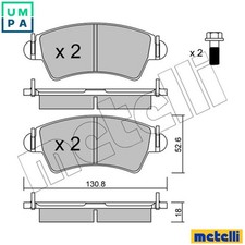 BRAKE PAD SET DISC BRAKE 22-0313-1 FOR PEUGEOT 206/Hatchback/SW/CC NFU 1.6L 4cyl
