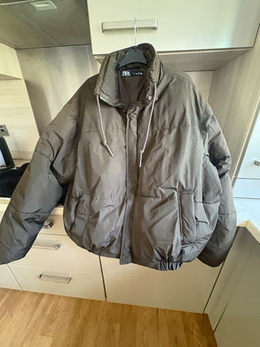Zara puffer jacket - zara, brown