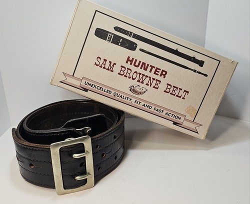 Vintage sam browne belt - belt, black