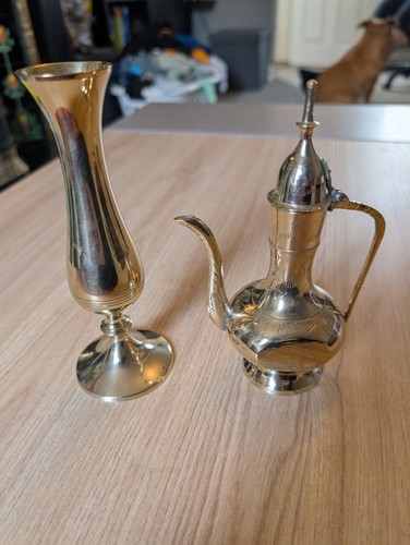 Vintage etched brass - etched,