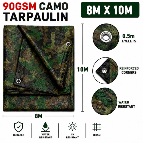 Camouflage tarpaulin 10m - 8m,