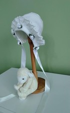 Hand Knit Baby Frilled Bonnet