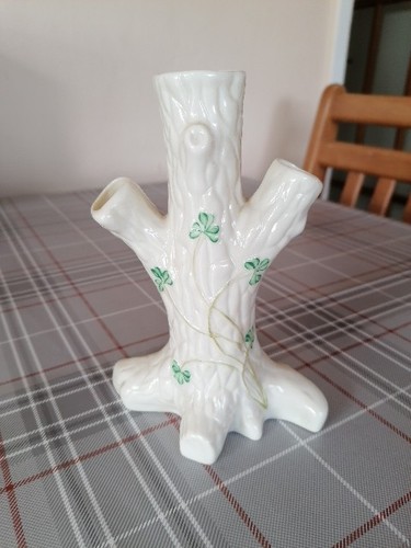 Belleek vintage vase shamrock - vase,