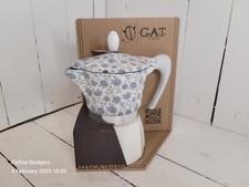 G.A.T. Decor Moka Pot 3 Cup Espresso Maker Floral Made In Italy GAT Spa