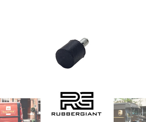 Male flat buffer 10mm dia - male,