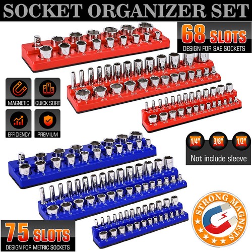 6pc socket organizer storage - socket,