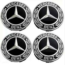 4 x Black Mercedes Benz 75mm