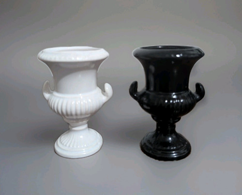 Pair vintage ceramic black - pair, of