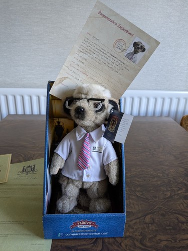 Soft toy meerkat - meerkat, 'sergei'