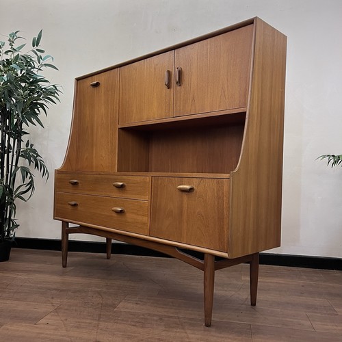 Midcentury high sideboard teak - midcentury,