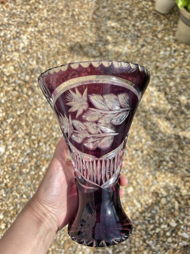 Large vintage crystal cut - large,