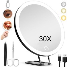 30X Magnifying Mirror With LED