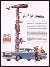 1957 Chevrolet ad blue Bel Air